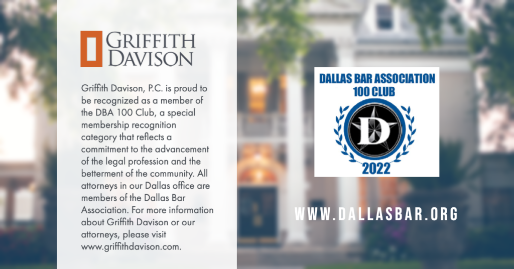 Griffith Davison Recognized in DBA 100 Club