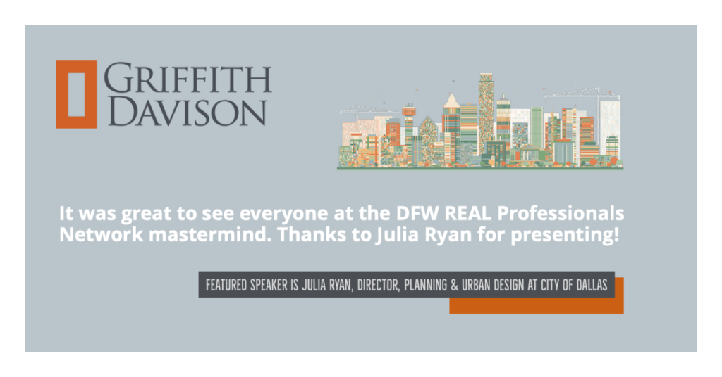 It was great to see everyone at the DFW REAL Professionals Network Commercial Real Estate mastermind today. Thanks to our featured speaker Julia Ryan for a great presentation! 
#commercialrealestate #network